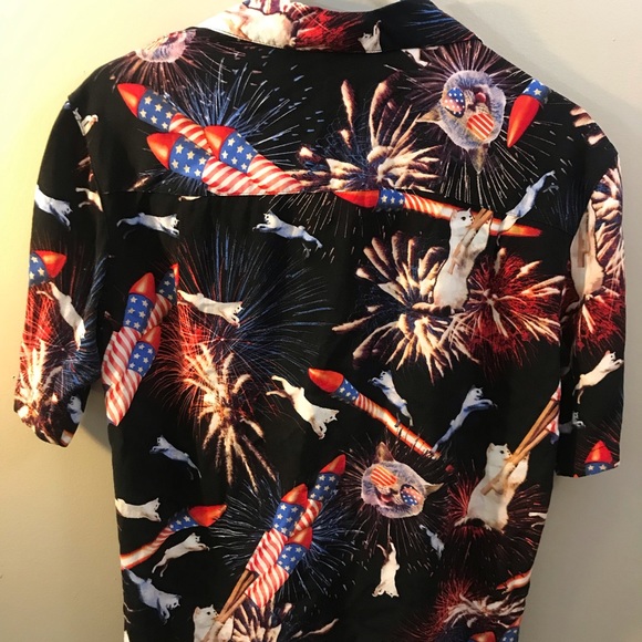 Unisex - Funny, festive 4th of July button down. - Picture 4 of 4